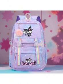 SANRIO 1个肉桂狗和酷洛米可爱女式时尚背包 - 街头风轻便大容量学生日用背包，可调节肩带，拉链封口，非常适合学期日常出行 - 彩色 - 查看 4
