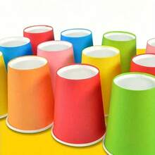 12件套DIY纸杯贴纸手工套装，一次性彩色纸杯创意益智DIY纸娃娃，Stici，儿童手工工艺品，儿童艺术与手工 - 彩色 - 查看 3