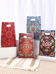 50个波西米亚风礼品袋，波西米亚风礼品包装袋，礼品袋，收纳袋，手提袋，派对回礼袋，适用于生日派对装饰、春季装饰、婚礼装饰、派对用品、派对小礼物 - 波希米亞 - 查看 3