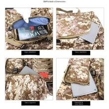 1PC Waterproof camoBackpack Military HikingCamping Backpack TravelRucksackOutdoorSportsClimbing Bag Travel Bags - Multicolorido - Visão 6