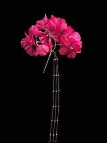 1pc Retro Handmade Wine Red Faux Flower Chinese Style Bridal Hair Accessory, Robe Hairpin, Cheongsam Atmosphere Red Flower Hair Clip, Hanfu Hair Decoration, Engagement Bridal Headpiece, Bun Extension, Hair Styling Pins For Valentine's Day Valentine's Day Accessories Gift, Hair Accessories For Women,Summer,Holiday,Travel - Redwood - View 7