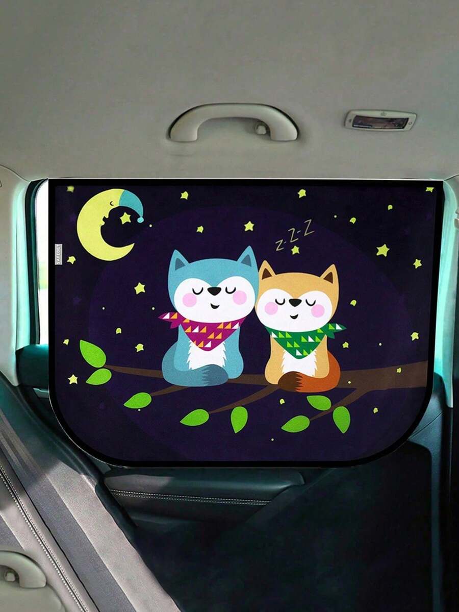 1件装可伸缩双层汽车遮阳帘，挡风玻璃遮阳板，通用型侧窗遮阳帘 - A - 查看 1