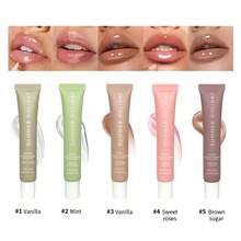 Lip Balm Moisturizing Mirror Lip Gloss Lip Vanilla Mint Iced Coffee Cake Smell Lipstick Transparent Lip Oil - Multicolor - View 2