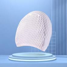 3 chiếc mũ bơi silicon hình giọt nước dành cho người lớn, có bảo vệ tai, phù hợp với tóc dài. - Nhiều màu - Xem 3