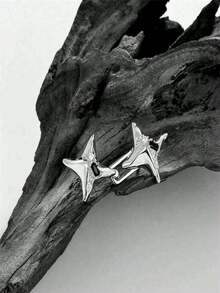 2/4条装时尚星形牛仔腰带，可调节扣环收腰带，星形设计 - 四芒星 - 查看 7