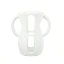 1pc Silicone Bottle Cover Sleeve Fits 240ml Natural Glass Baby Bottles, Silicone Grip Handle Anti-Drop - Multicolor - View 14