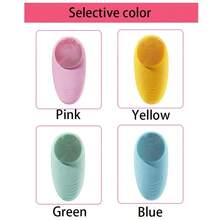 Portable Electric Silicone Facial Cleanser With Waterproof Vibration Massage Function, 5 Modes, Deep Skin Exfoliating Facial Brush. - Màu xanh bạc hà - Xem 2