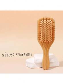 1 Peça Pente de Bambu com Almofada de Ar e Alça, Escova de Bambu Natural Adequada para Todos os Tipos de Cabelo (Homens, Mulheres, Todas as Idades), Massageador de Couro Cabeludo Portátil (Amarelo), Essencial para Volta às Aulas, Viagens e Férias, Acessório de Cabelo Feminino, Desembaraçador, Escova com Formato de Bola, Conjunto de Escovas, Escova de Cabelo, Desembaraçador, Produtos de Cuidados com o Cabelo, Ferramentas de Cabelo, Acessórios de Cabelo - A - Visão 10