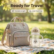 240毫升/8盎司婴儿奶瓶 - PP材质，带提手，防摔设计，超轻便携，宽口设计，方便清洗 - 彩色 - 查看 2