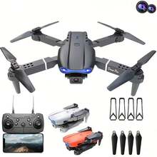 Dron cuadricóptero con cámara dual, estabilización por flujo óptico, plegable, para principiantes, regalo para hombres, Navidad, Halloween, Acción de Gracias, regalo creativo para ocasiones festivas - Multicolor - Ver 3