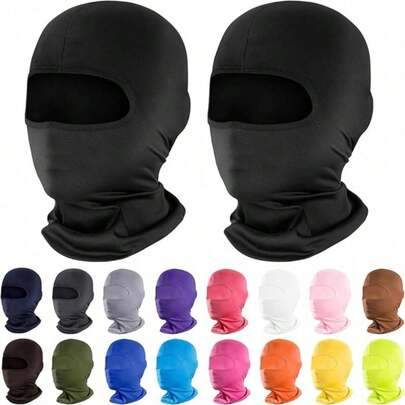 2 Packs Balaclava Face Mask, Ski Mask For Men Women, Cold Winter Warm Windproof Motorcycle Neck Gaiter, UV Protection Windproof Scarf For Motorcycle Snowboard Cycling