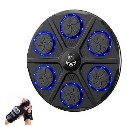 Music Boxing Machine With Gloves,Adult Smart Wall-Mounted Boxing Machine,Boxing Training Machine,Boxing Workout Equipment,High-Quality Electronic Boxing Training Target,Agility Training Equipment,Easy-To-Install Boxing Target,Music Boxing Machine With Adult Premium Boxing Gloves,Suitable For Home, Office And Gym