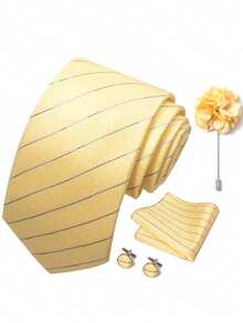4pcs Men's Formal Suit Accessories Set, Suitable For Formal Occasions And Also Makes A Great Gift - Color Mixing - View 11