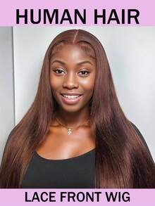 13x4蕾丝前假发，180%密度，直发真人发蕾丝前假发，带婴儿发，透明蕾丝假发，适合女性日常及派对佩戴 - S4 - 查看 2