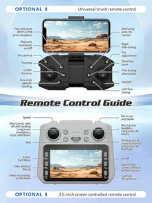 AXNEN 2026升级版M6无刷无人机，配备电子可调光流双摄像头、4.3英寸FPV发射器遥控器、智能避障、一键翻转、拍照/录像、光流悬停、LED机臂——任何节日的完美礼物 - 彩色 - 查看 10