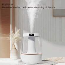 White Air Humidifier With Double Spray Quiet USB 3L Large Capacity Mist For Office And Home Use - Humidifier - White - View 11