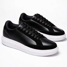 Tênis Masculino Sapatênis Skinner Com Design Elegante e Sola Emborrachada Antiderrapante - Preto - Visão 1