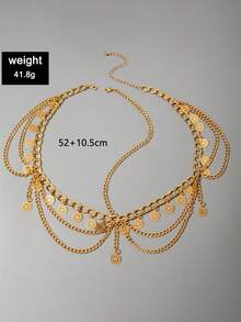 Fashion Bohemian Style Gold And Silver Alloy Chain-Shaped Crystal Pendant Hairband Is A Beautiful Piece Of Jewelry Suitable For Women To Wear At Parties, Ramadan, Festival Events And Daily Occasions. It Is Also A Suitable Accessory For Students And An Ideal Jewelry For Women., Head Accessories, Headpiece, Head Jewelry - Multicolor - View 2