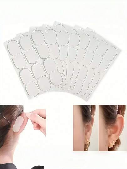 6-90pcs Ear Correction Stickers, Self-Adhesive Invisible Ear Correction Tape, Beauty Ear Stickers, Elf Ear Stickers Invisible Ear Clips Corrector, Suitable For Cosplay And Costumes, Comfortable And Secure Ear Lifting Stickers, For Makeup And Beauty Enhancement