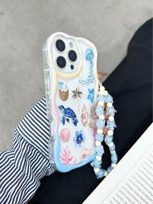 Cream Texture Painted Anti-Drop Phone Case With Chain, Compatible With IPhone 14, 14 Pro, 14 Pro Max, 13, 13 Pro, 13 Pro Max, 11, 11 Pro Max, 12, 12 Pro, 12 Pro Max, XR, XS, 15, 15 Pro, 15 Pro Max, 16, 16 Pro, 16 Pro Max, 17, 17 Pro, 17 Air, 17 Pro Max, Premium Anti-Drop Phone Case - Multicolor - View 6