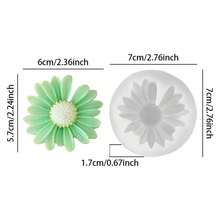 Khuôn silicon hình hoa hướng dương và hoa cúc 3D | Chịu nhiệt, có thể tái sử dụng, dễ dàng tháo khuôn, dùng làm đồ thủ công, nến/nhựa/xà phòng/thạch cao cho Ngày Valentine/Ngày của Mẹ/Đám cưới/Sinh nhật, trang trí nhà cửa, quà tặng ngày lễ - A - Xem 14