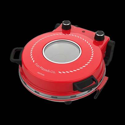  Forno Elétrico para Pizza Cecotec Pizza&Co Mamma Mia com Janela – 1200W, Temperatura Ajustável até 400ºC, Timer de 15 minutos, Cozimento Rápido de 5 minutos, Placas de Pedra para um Sabor Autêntico e Crocante, Janela de Visualização e Alça com Toque Frio para Maior e Perfeito Controle Durante o Preparo