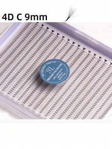 每盒800片，20排，超大容量托盘，蓬松3D/4D/5D/6D/8D/10D/2D俄式浓密预制睫毛簇，超快速嫁接，纤细纤长根部，进口韩国PBT纤维，超黑超柔软，C/D卷度，8-15mm预制睫毛簇，专业级 - C - 查看 77