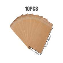 10/50/100个装棕色自封现金信封 - 小号牛皮纸钱袋，适合预算和礼品包装 - 棕色 - 查看 21