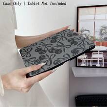 1PC Dark Gray Cherry & Bow Tablet Case - Y2K Aesthetic Style, 360° Rotating Stand & Shockproof Cover, With Pen Holder Compatible With 10.9/10.2/ Air 5th Gen/Pro11/10th/9.7/Air 2/ (7th Gen)/ (8th Gen)/ Air 4/5/ Pro 11/ 10th Generation 10.9-Inch 2022 Smart Case/ Air 13(M3 2025)/ Air 11(M3 2025)/ Air 11(M3 2025)/ 11(A16 2025), Auto Sleep/Wake Function - Multicolor - View 3