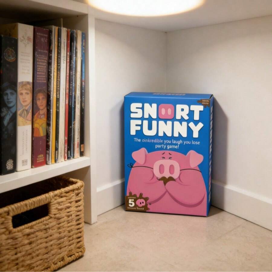 Family-Friendly Snort Funny Party Game – Entertaining Puzzle Game With 150 Game Cards - 粉色 - 查看 1
