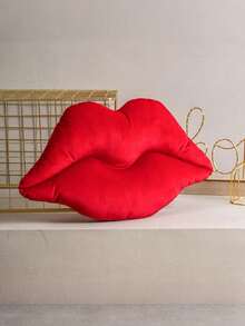 性感唇形抱枕，柔软天鹅绒内衬，光滑柔软的天鹅绒唇形靠垫，适合卧室和客厅 - 彩色 - 查看 5