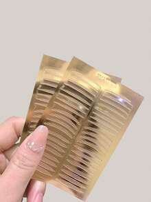 2pcs Hanbelle Genuine Double Eyelid Tape Glue, Super Sticky Waterproof Rose Gold Base Olive Shape Mixed Crescent Moon - White - View 13