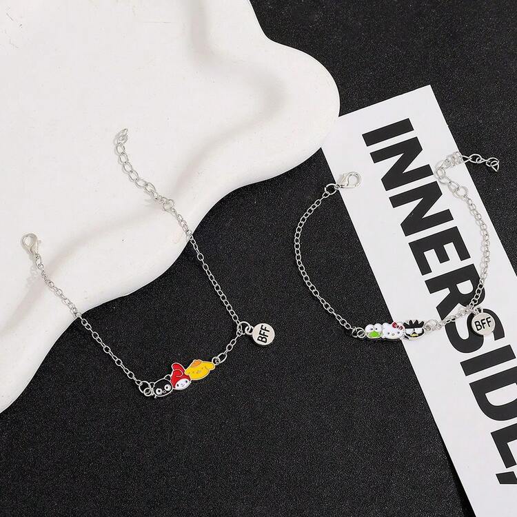 三丽鸥时尚卡通Hello Kitty手链可爱动漫人物Kitty吊坠手链配饰卡哇伊吊坠KT猫情侣礼物首饰 - Kawaii Kitty - 查看 7