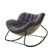 Chair Cushion,Thicken Patio Wicker Egg Chair Cushion, Comfy Patio Rocking Egg Chairs Cushions Replacement For Porch,Backyard Balcony (Only Cushion) - Dark Grey - View 1