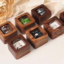 Personalized Wooden Ring Box With Custom Name, Personalized Engagement Ring Box,Acrylic Lid Wedding Ring Box For Her,Anniversary Gift, Engraved Ring Box - Multicolor - View 3