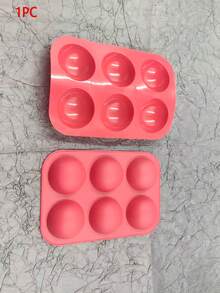 Khuôn silicon hình bán cầu 6 ngăn, thích hợp để nướng bánh sôcôla nóng, bánh ngọt, thạch, mousse hình vòm và nhiều món khác. - Nhiều màu - Xem 12