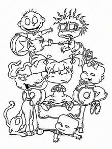 LIBRO ANTIESTRES PARA COLOREAR- RUGRATS - Libro único - Ver 3