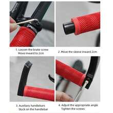 1 对自行车把套 + 1 对自行车把堵，自行车把套，防滑配件 - 彩色 - 查看 8