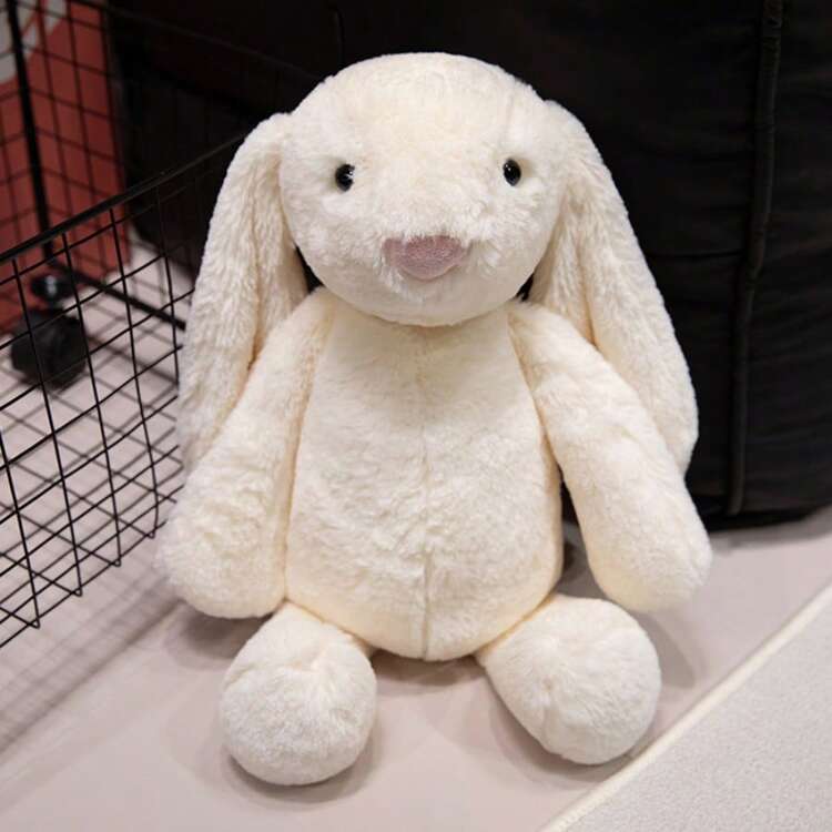 1PC 8in/12.5in Kids Kawaii Long Ear Bunny Plush Toy, Super Soft Stuffed Rabbit Doll For Kids & Toddlers, Cute Fluffy Cuddling Companion For Room Decor & Birthday Gift - Multicolor - View 11