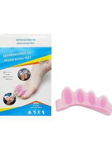 Par Separadores Cinco Dedos Protector Gel Silicona Callos - Blanco - Ver 2