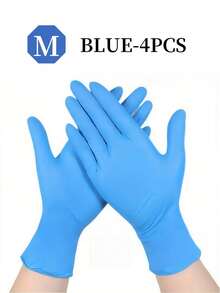 Blue Nitrile Disposable Gloves, Latex-Free, Powder-Free, Suitable For Household, Kitchen Cleaning, Hair Dyeing, Christmas Gift - Blue - View 8