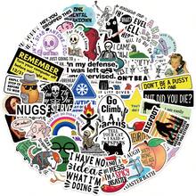 50 piezas de pegatinas de vinilo con memes sarcásticos - perfectas para portátiles, botellas de agua, cascos, patinetas. Calcomanías para decoración DIY, regalos ideales y recuerdos de fiesta - Multicolor - Ver 2