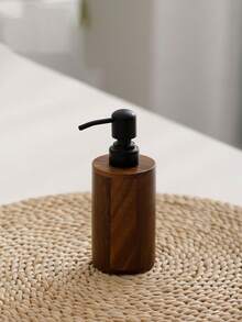1个木质按压瓶，豪华酒店风格分配器，适用于身体乳液、洗发水、洗手液 - 鏽棕色 - 查看 12