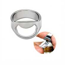 1pc Stainless Steel Ring Bottle Opener, Creative Portable Beverage Cap Removal Tool - Durable And Easy To Operate - Multicolor - View 11