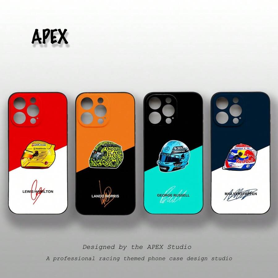 [In Stock] Textured Phone Case F1 Racing 2025 Season  Hamilton Red Bull Mercedes Norris Antonelli  Oppo OnePlus IQOO Matte Anti-Fall Phone - White - View 1