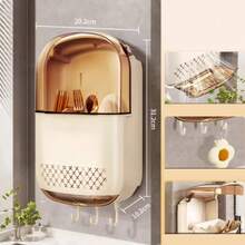 新款多功能厨房筷子架，壁挂式餐具沥水架，餐具收纳盒 - 彩色 - 查看 12