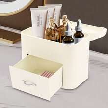Metal Bread Boxes, 2 Layer Iron Bread Storage Bin Kitchen Container With Top Lid And 1 Drawer Large Capacity Bread Fresh Keeper Organizer For Farmhouse Kitchen Counter (Milky White) - Milky White - View 2