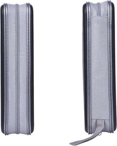 UENTIP CD Case,96 Capacity CD Holder Hard Plastic CD Storage Wallet Protective CD\/DVD Case Holder For Car Home Travel (96, Black)