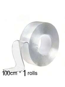 1/2/4pcs Reusable Washable Double-Sided Nano Thickened Transparent High Viscosity Wall Hanging Tape - White - View 8