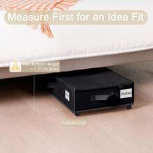 2pcs Under Bed Space-Saving Storage Organizer Box With Wheels - Waterproof Oxford Fabric, Pull-Out Design, Suitable For Clothes, Shoes, Socks - Dust-Proof Folding Box, Suitable For Toys And Books - Multicolor - View 4